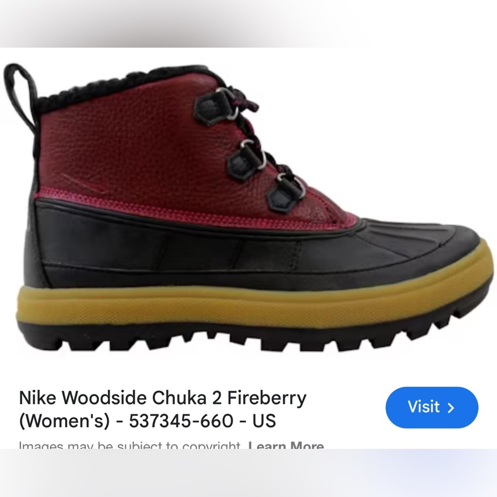 Nike Women's Winter Boots - Red, Black, Yellow
